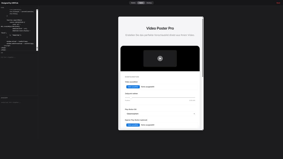 Codepen Tool by LNNY.de